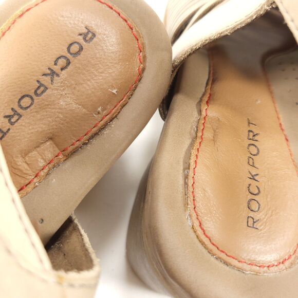 Rockport Slingback Open Toe Heel Sandals Womens Size 6.5 CDT07KH Beige - Picture 8 of 10
